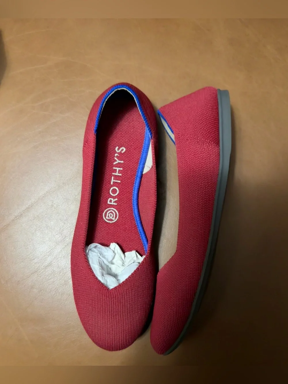 Rothy's Women's Red Knit Ballet Flats